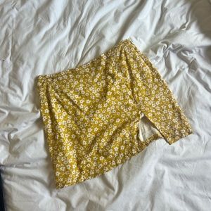 Princess Polly Yellow Floral Mini Skirt